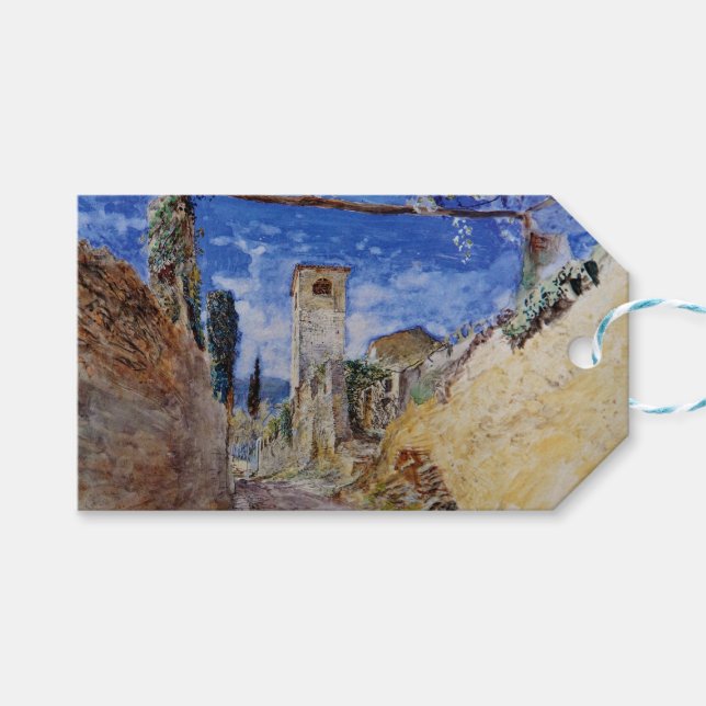 Italienska Vineyard Walkway i Lucca Presentetikett (Framsidan (Horisontell))