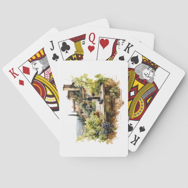 Italienska vinodlingskort casinokort (Baksidan)