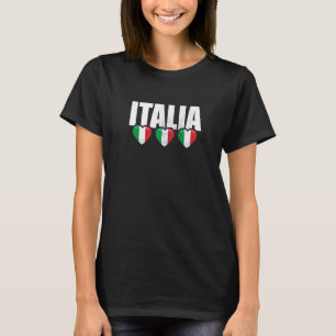 Italienska Vintagen Italienska Flagga Italien T Shirt