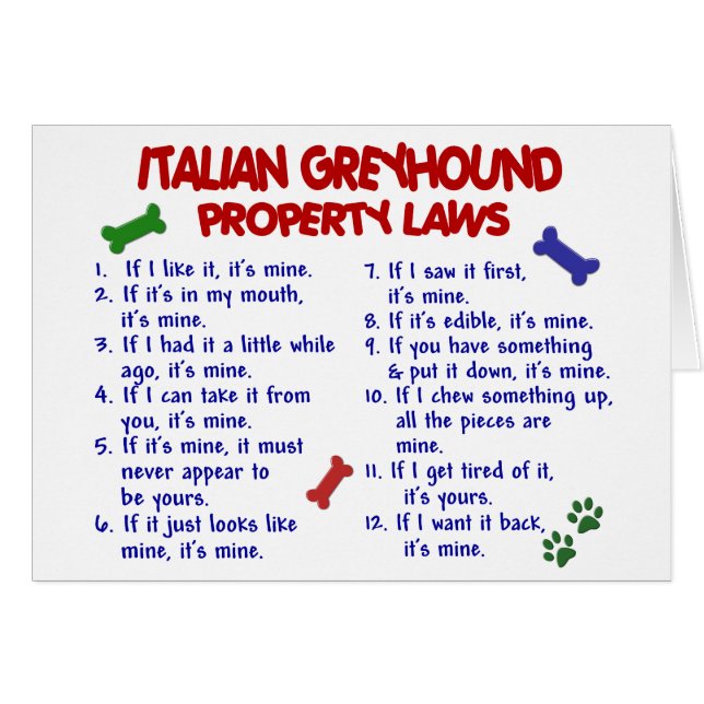 ITALIENSKA VINTHUNDegendomlagar Hälsningskort (Framsidan Horizontal)