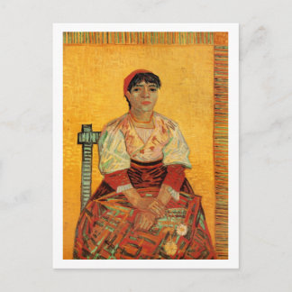 Italienska Woman, Vincent van Gogh Vykort