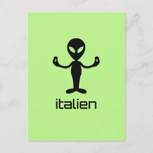 Italienskt Alien Postcard Vykort