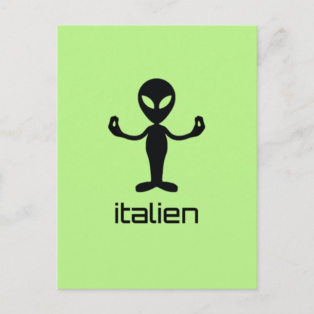 Italienskt Alien Postcard Vykort (Framsida)
