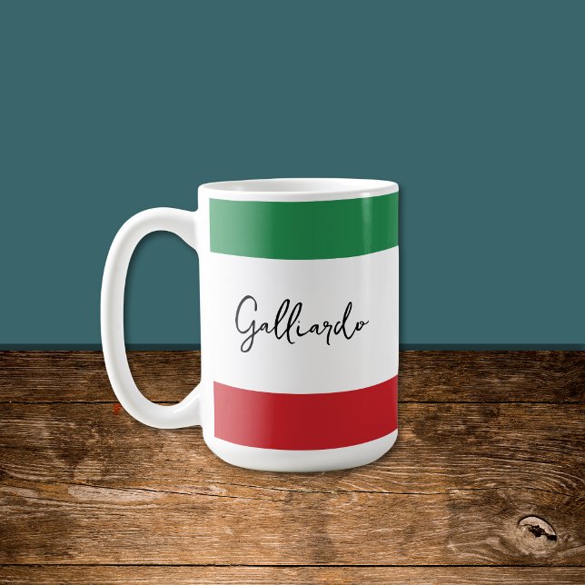 Italienskt anpassat familjenamn  kaffemugg (Skapare uppladdad)