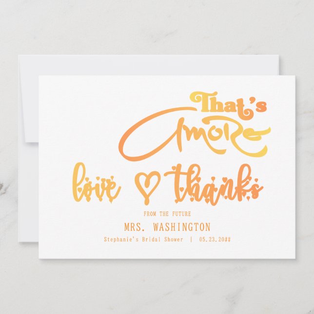 Italienskt Aperol-cocktail Det är kärlek Bröllopsf Tack Kort (Framsida)