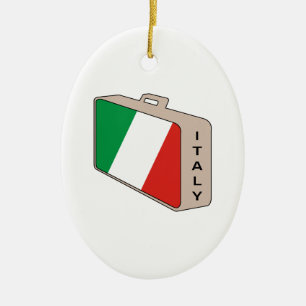 Italienskt bagage julgransprydnad keramik