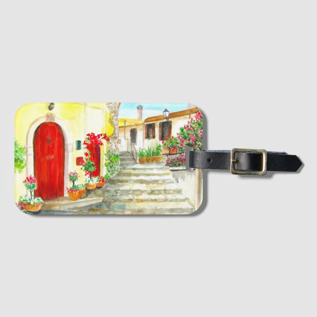 Italienskt bagagetikett, Italien Bagagebricka (Framsida horisontal)