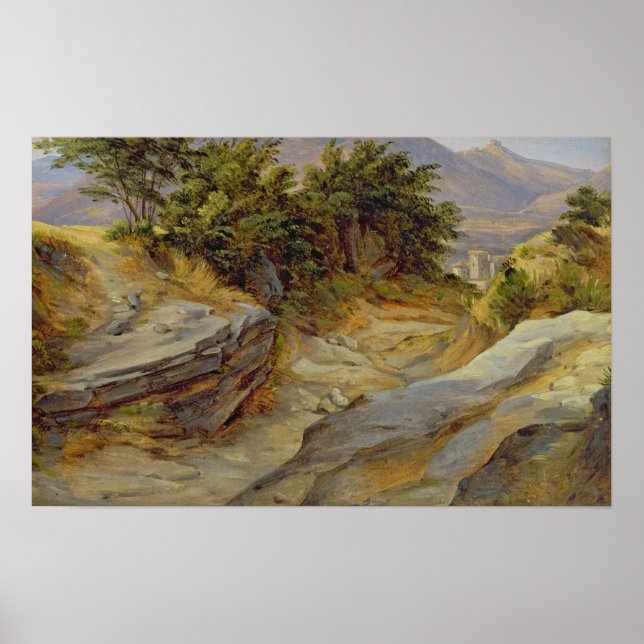 Italienskt berglandskap, 1824 poster (Framsidan)