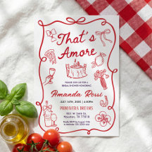 Italienskt bröllopsdusch-inbjudan, That's Amore