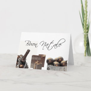Italienskt christmas-kort för vintage stil helgkort