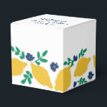 Italienskt Citrus Citron Handritat Bröllop Presentaskar<br><div class="desc">Favorlåda för Bröllop - Gäst Godis/Gåvor Botaniska Handritade Blommor och Citron</div>