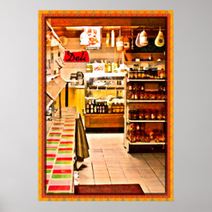 Italienskt Deliaffischtryck Poster
