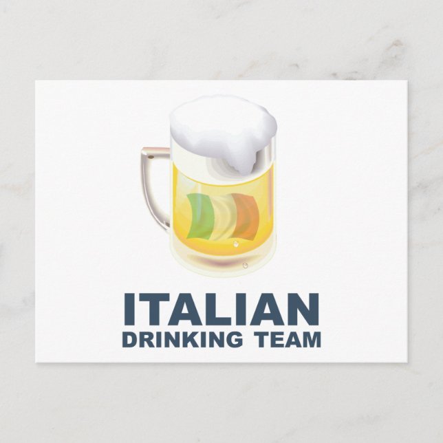 Italienskt dricksteam vykort (Framsida)