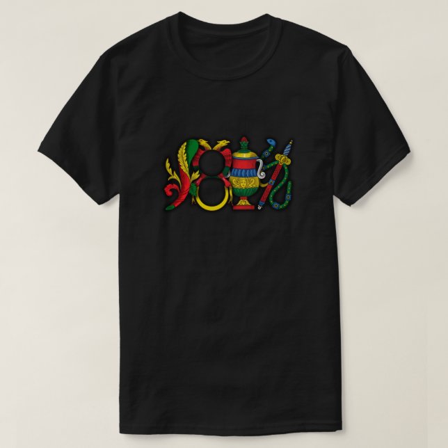 Italienskt Ess Briscola Scopa-kort T Shirt (Design framsida)