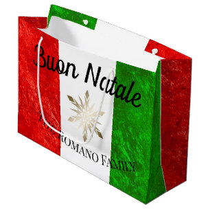 Italienskt familjenamn Buon Natale Flagga Jul