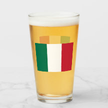 Italienskt Flagga Drinking Glass