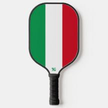 Italienskt Flagga med Initialer Pickleball Paddle