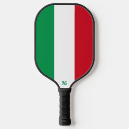 Italienskt Flagga med Initialer Pickleball Paddle