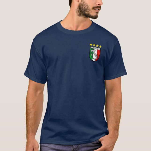Italienskt flaggaemblememblem t-shirt (Framsida)