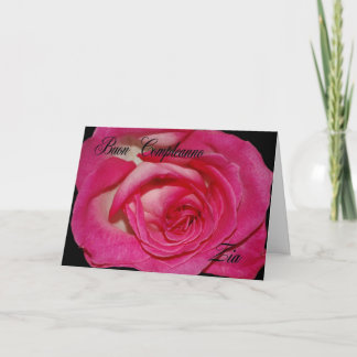 Italienskt födelsedagkort för moster kort