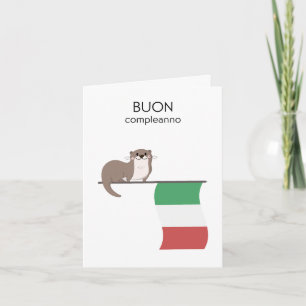 Italienskt födelsedagskort - Buon Complete anno Kort