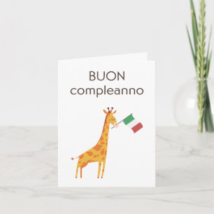 Italienskt födelsedagskort - Buon Complete anno Kort
