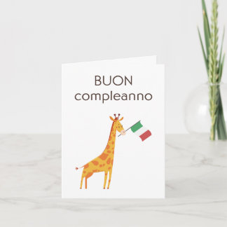 Italienskt födelsedagskort - Buon Complete anno Kort