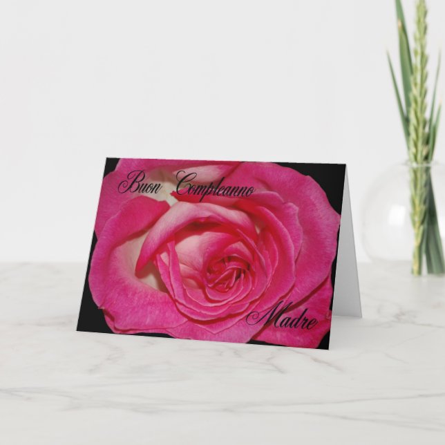 Italienskt födelsedagskort för Mor Kort (Framsida)