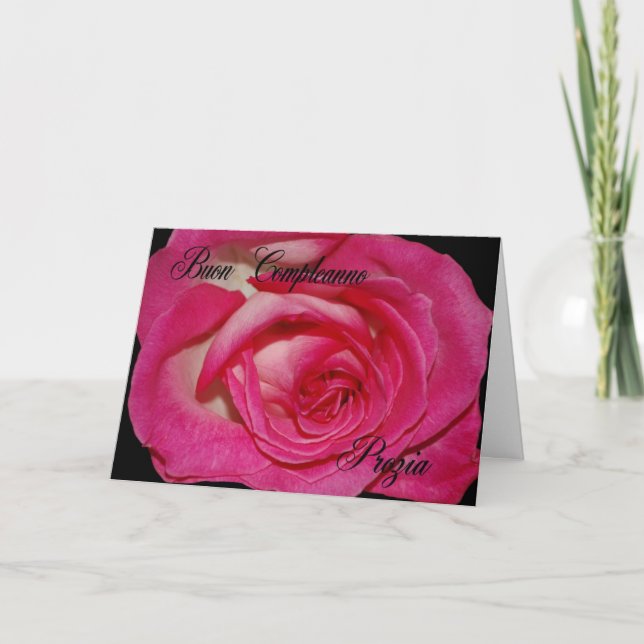 Italienskt födelsedagskort för Underbara Moster Kort (Framsida)