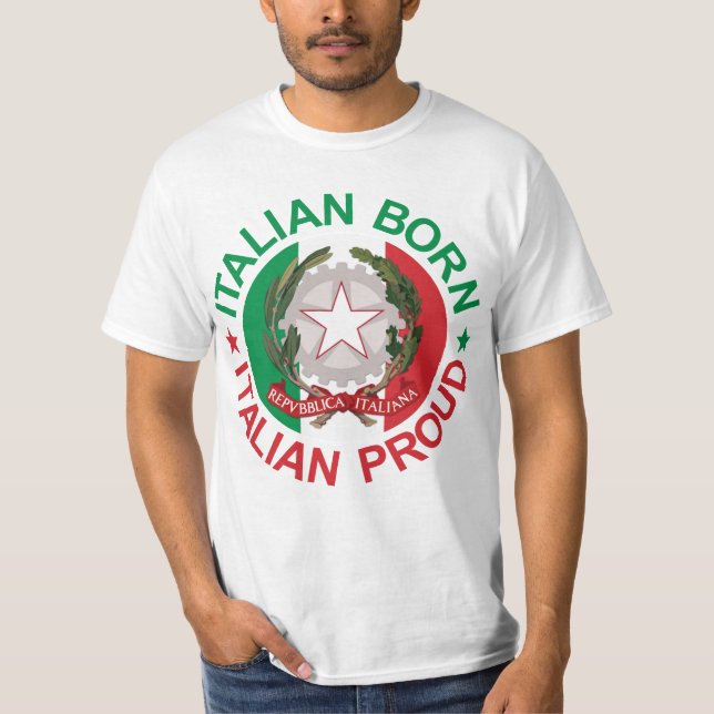 Italienskt fött italienskt stolt tee shirt (Framsida)