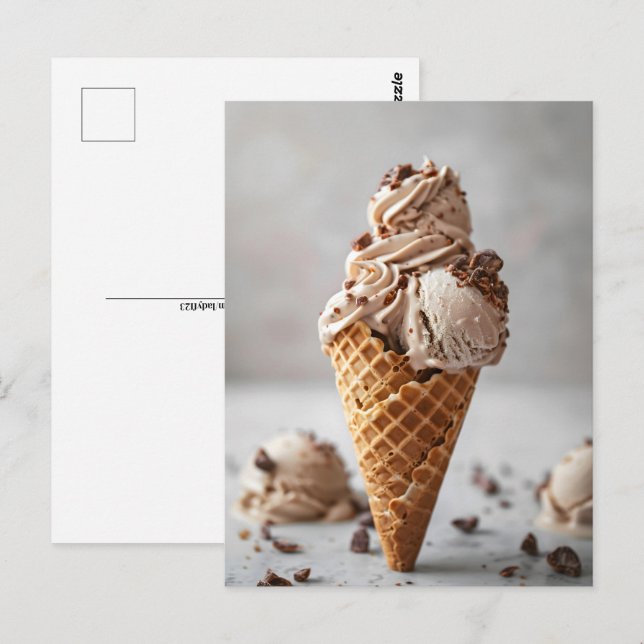 Italienskt gelato, Postcross Vykort (Fram/baksida)