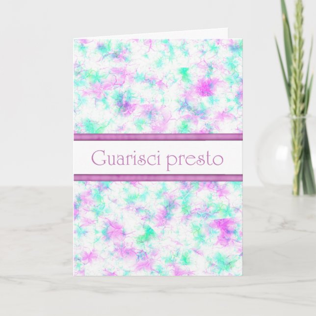 Italienskt Get well snart Quarisci Presto Girl-kor Kort (Framsida)