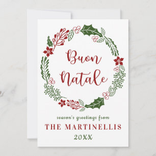 Italienskt God Jul, Anpassat Julkort