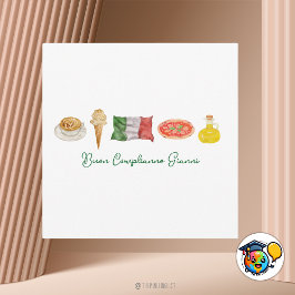 Italienskt Grattis på födelsedagen-kort, Buon Comp Julkort