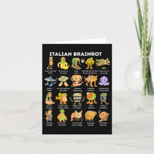 Italienskt hjärnrot-meme för barn pojkar män kvinn kort