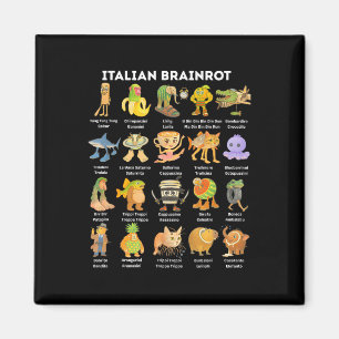 Italienskt hjärnrot-meme för barn pojkar män kvinn magnet