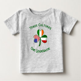 Italienskt irländskt amerikanskt Flaggor Shamrock  T Shirt