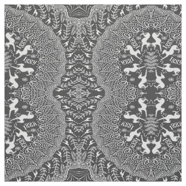 Italienskt Joann för vinthundtygmönster tyg Iggy (Provkarta)