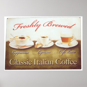 Italienskt kaffe poster