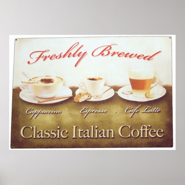 Italienskt kaffe poster (Framsidan)