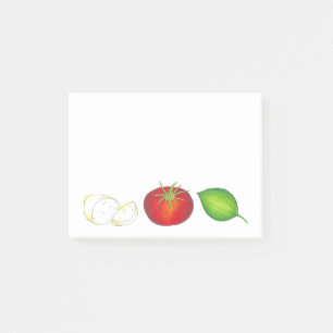 Italienskt kokverk Mozzarella Tomato Basil Kitchen Post-it Block