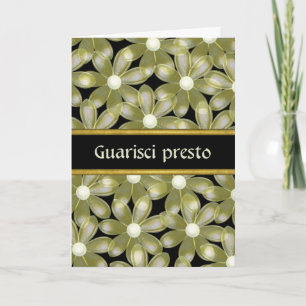 Italienskt kort för att komma snart Quarisci Prest