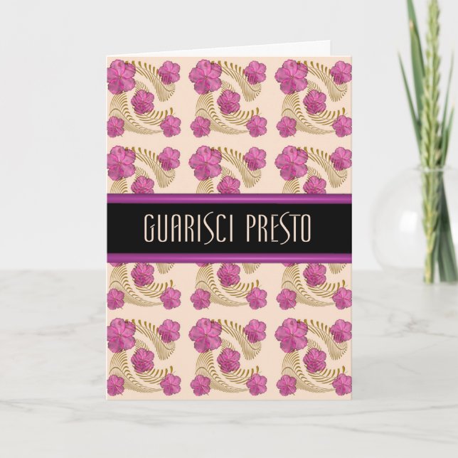 Italienskt kort för att komma snart Quarisci Prest (Framsida)