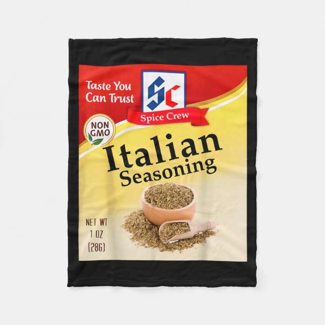 Italienskt kryddmix Kondiments Kostym Högtid Sce C Fleecefilt (Framsidan)
