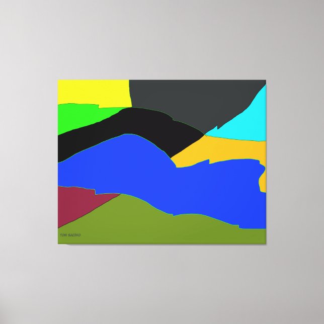 Italienskt landskap canvastryck (Framsida)