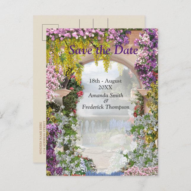 Italienskt lanthus utomhus meddelande vykort (Fram/baksida)