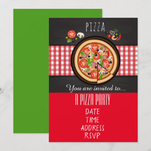 Italienskt middagparty för Pizza Inbjudningar