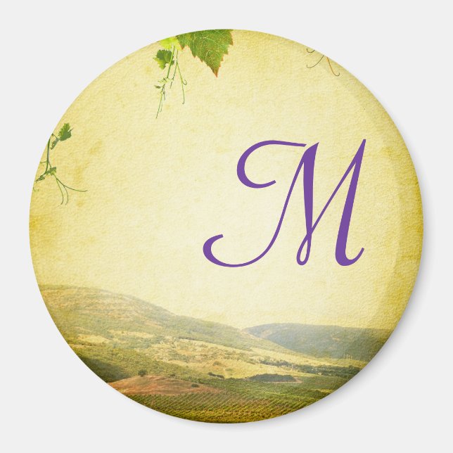 Italienskt monogram monogram - magnet (Framsidan)
