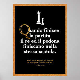 Italienskt ordspråk poster