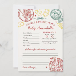 Italienskt pastaråd för baby shower-kort inbjudningar